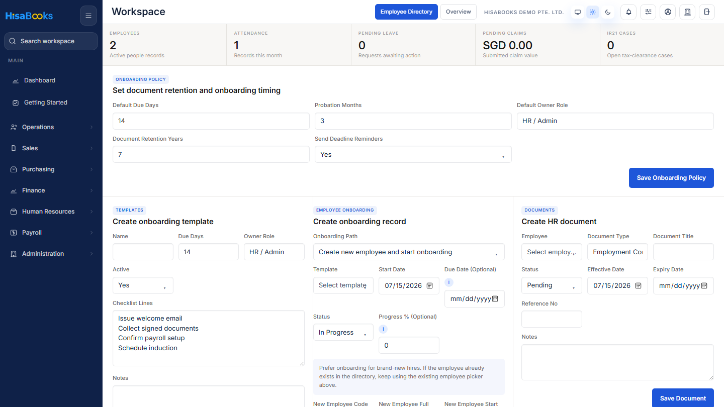 Onboarding screen